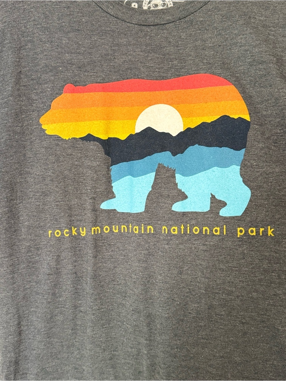 The Duck Company Rocky Mountain National Park Bear Graphic T-Shirt Men’s M Blue - Picture 3 of 5